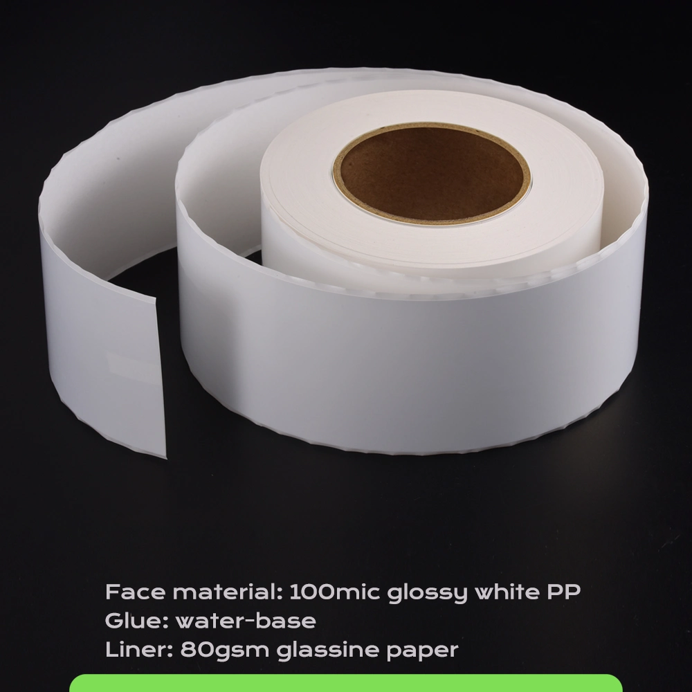 PP 75GSM Glossy White Material for Inkjet Printer Pre-Cut Label Rolls